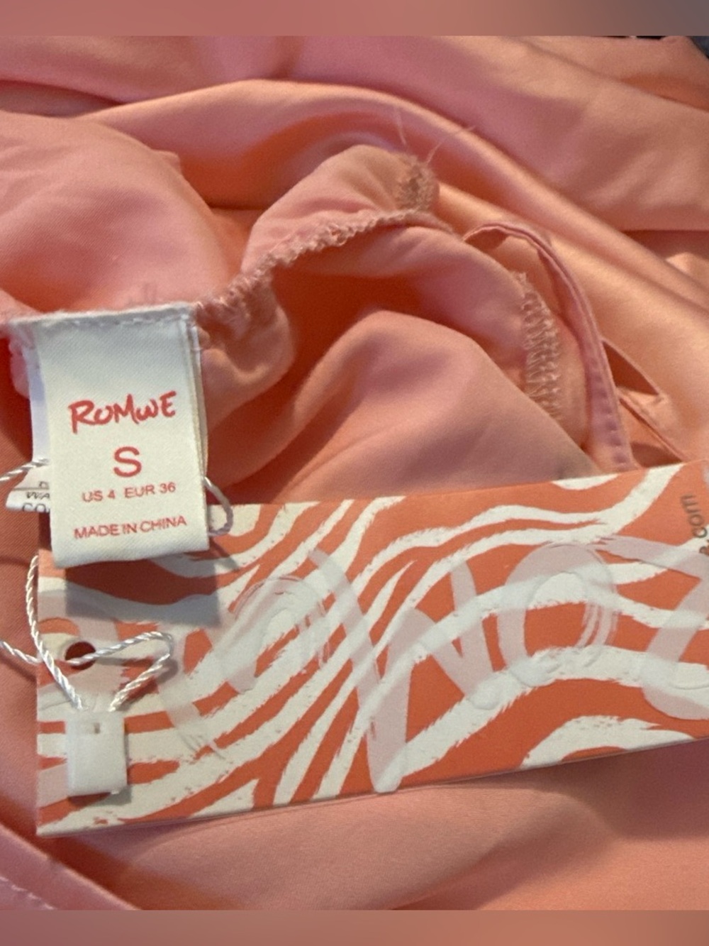 ROMWE Satin Pink Slip Dress with Adjustable Straps - Picture 3 of 4
